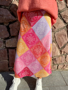 Jupe à carreaux CARY rosé