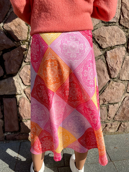 Jupe à carreaux CARY rosé