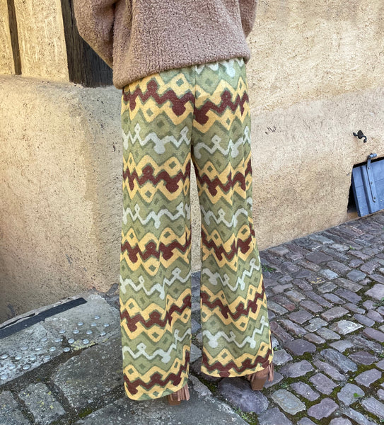 Pantalon satiné kaki LINE