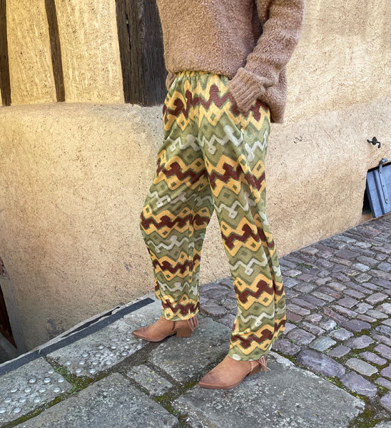 Pantalon satiné kaki LINE