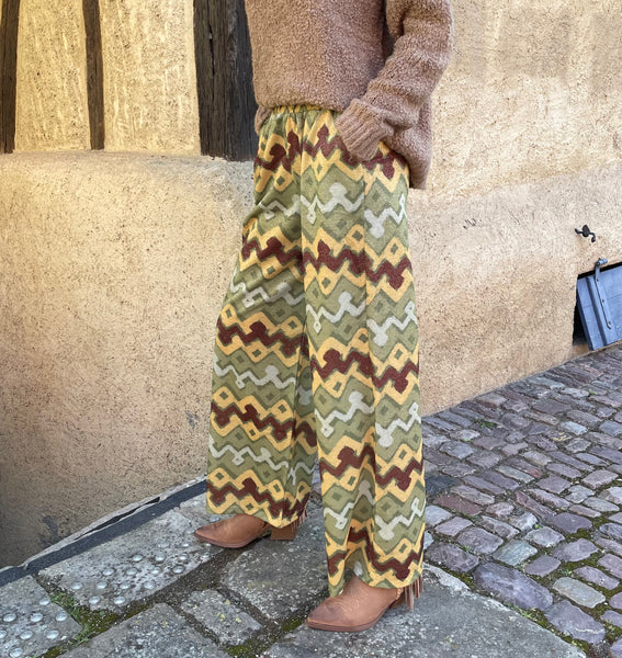 Pantalon satiné kaki LINE