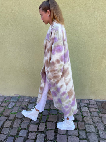 Veste longue oversize TYE lila