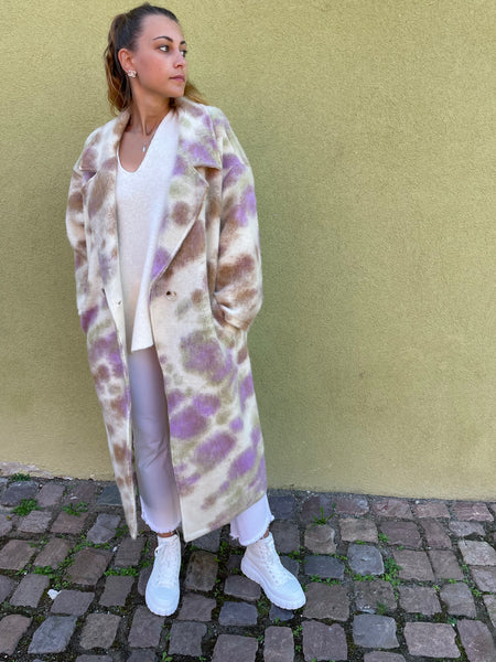 Veste longue oversize TYE lila