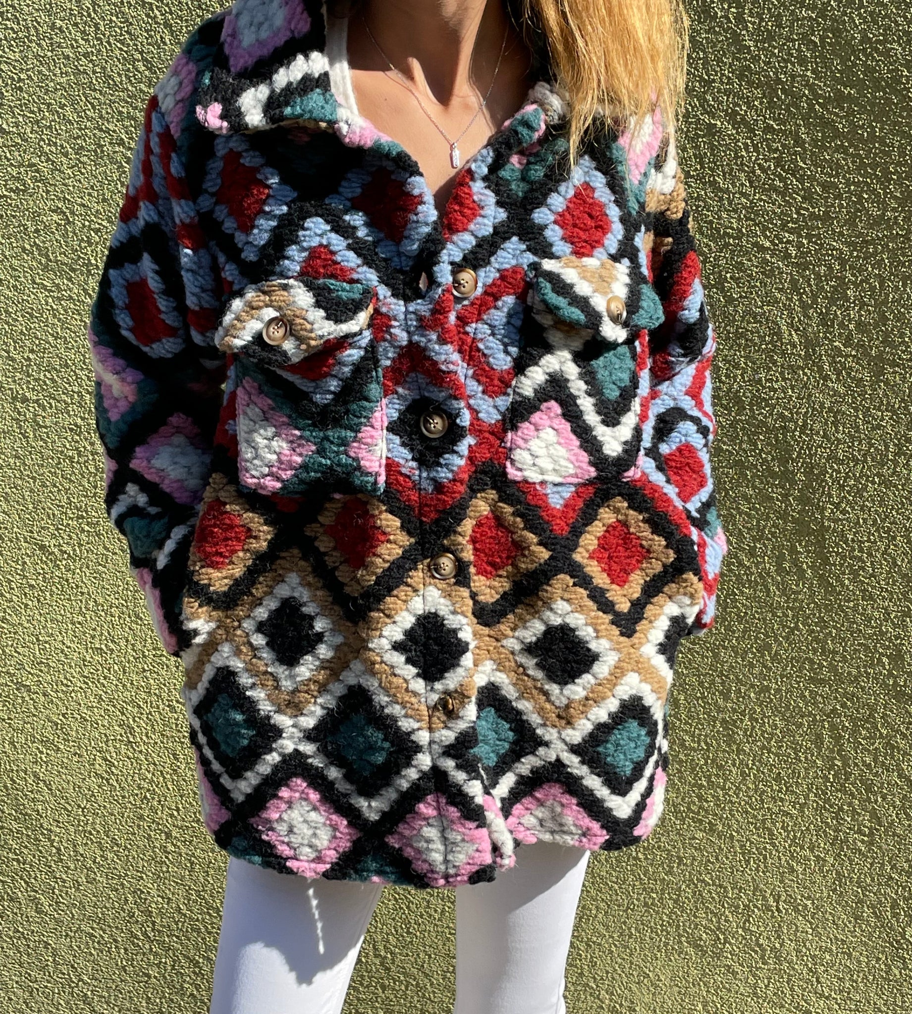 Veste bariolée OXY verte