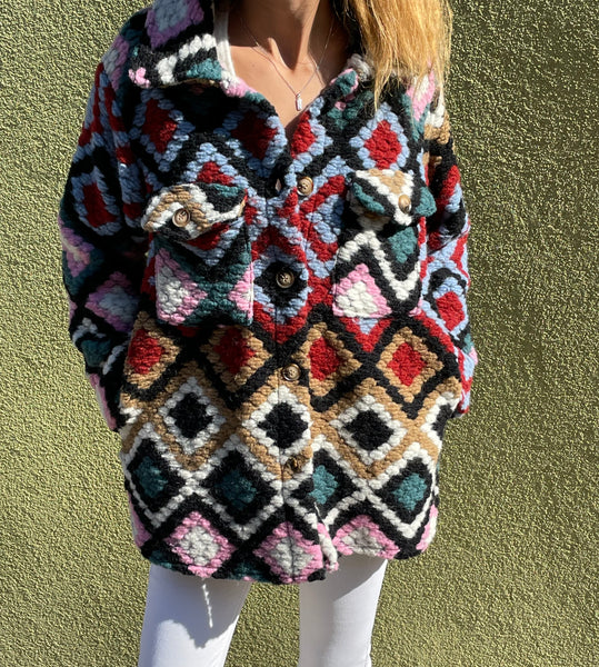 Veste bariolée OXY verte