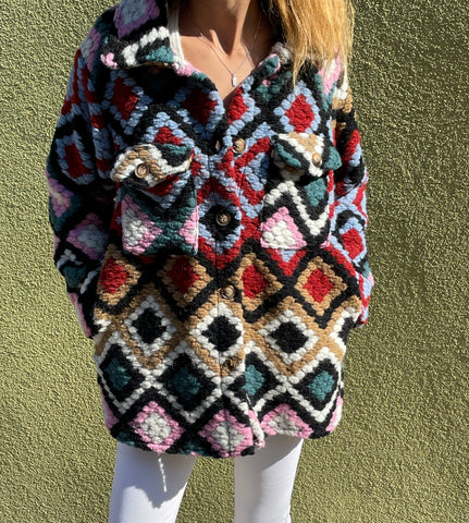 Veste bariolée OXY verte